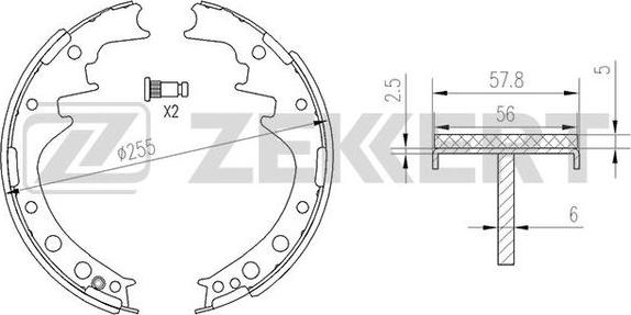 Zekkert BK-4119 - Brake Shoe Set autospares.lv