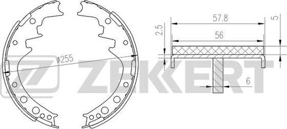 Zekkert BK-4118 - Brake Shoe Set autospares.lv