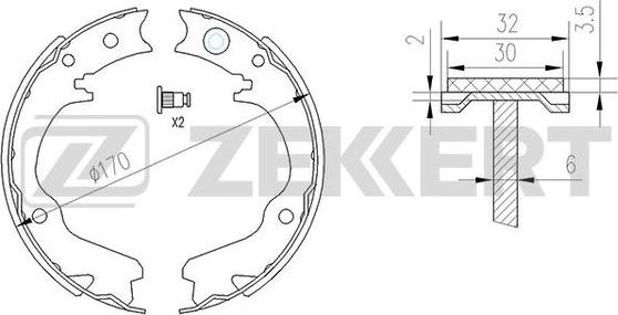 Zekkert BK-4134 - Brake Shoe Set autospares.lv