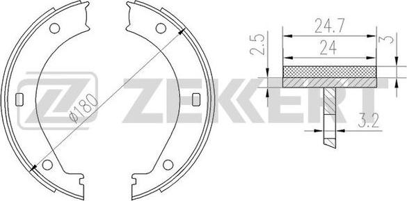 Zekkert BK-4135 - Brake Shoe Set autospares.lv