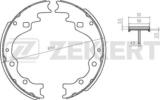 Zekkert BK-4129 - Brake Shoe Set autospares.lv