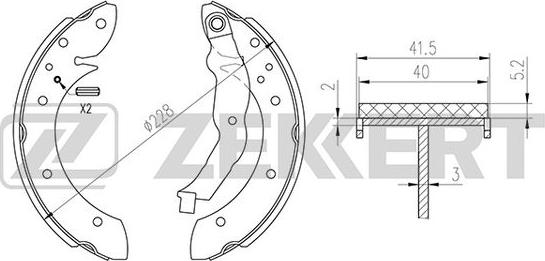 Zekkert BK-4317 - Brake Shoe Set autospares.lv