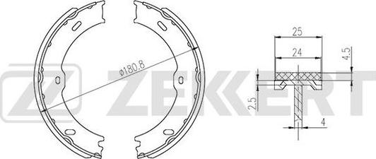 Zekkert BK-4331 - Brake Shoe Set autospares.lv