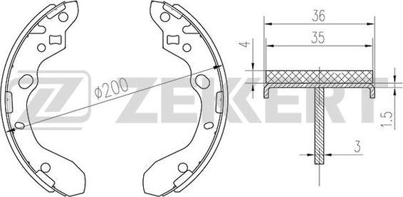 Zekkert BK-4294 - Brake Shoe Set autospares.lv