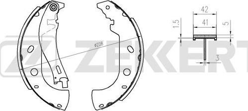 Zekkert BK-4293 - Brake Shoe Set autospares.lv