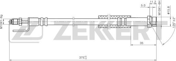 Zekkert BS-9478 - Brake Hose autospares.lv