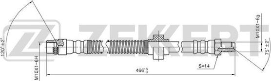 Zekkert BS-9097 - Brake Hose autospares.lv