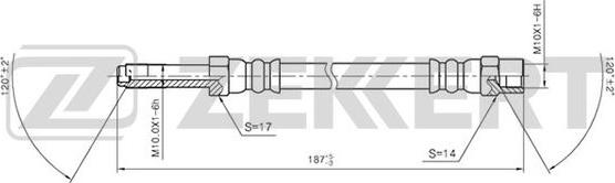 Zekkert BS-9199 - Brake Hose autospares.lv