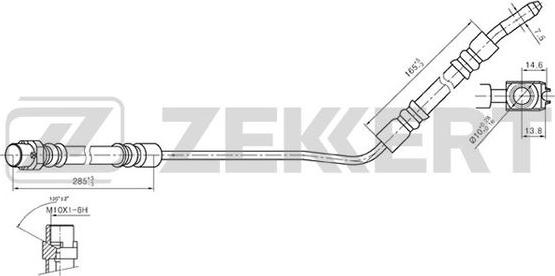 Zekkert BS-9324 - Brake Hose autospares.lv