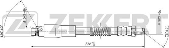 Zekkert BS-9286 - Brake Hose autospares.lv