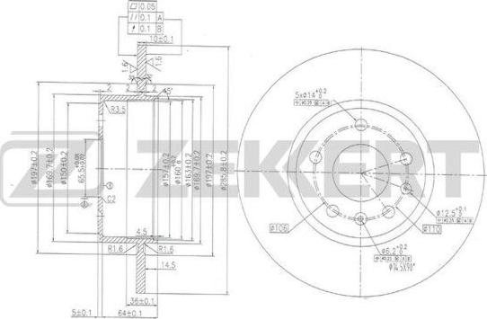 Zekkert BS-5946 - Brake Disc autospares.lv