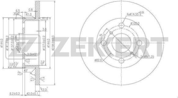 Zekkert BS-5940 - Brake Disc autospares.lv