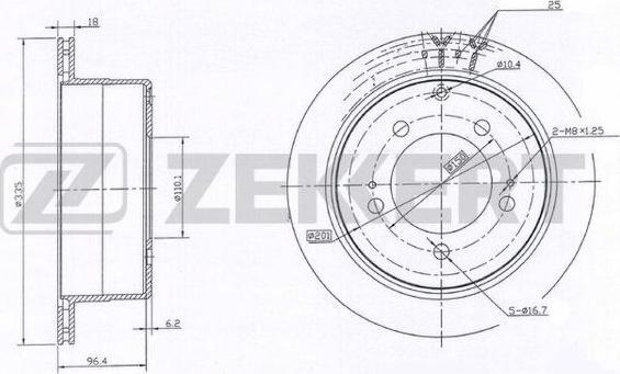 Zekkert BS-5942 - Brake Disc autospares.lv