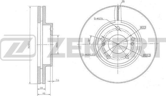 Zekkert BS-5960 - Brake Disc autospares.lv