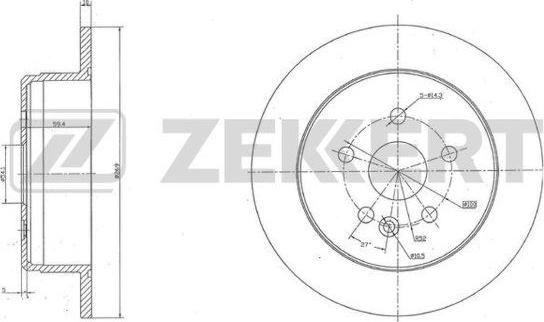 Zekkert BS-5961 - Brake Disc autospares.lv