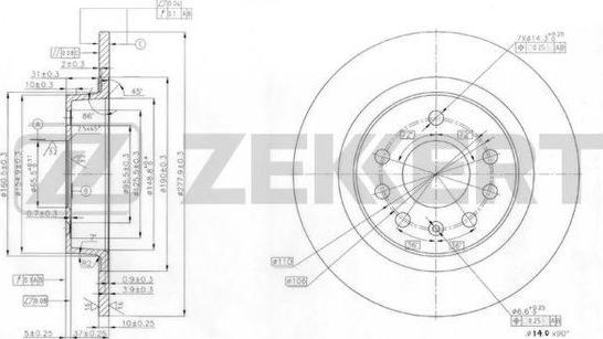 Zekkert BS-5968 - Brake Disc autospares.lv