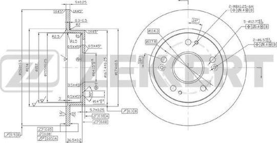 Zekkert BS-5962 - Brake Disc autospares.lv