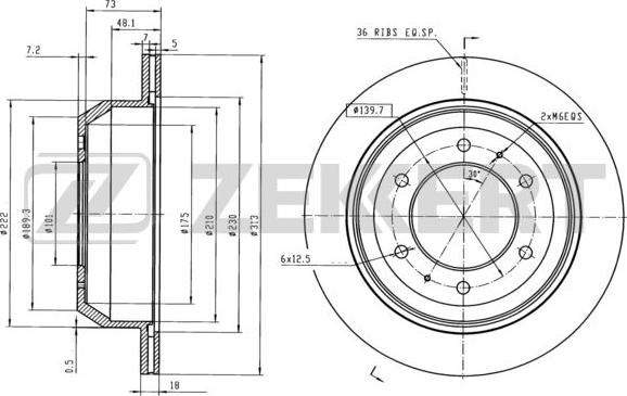 Zekkert BS-5901 - Brake Disc autospares.lv