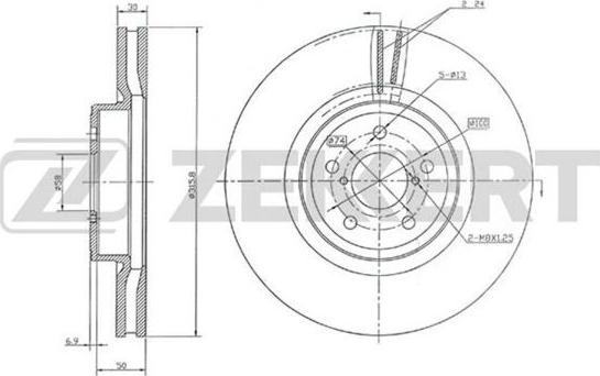 Zekkert BS-5911 - Brake Disc autospares.lv