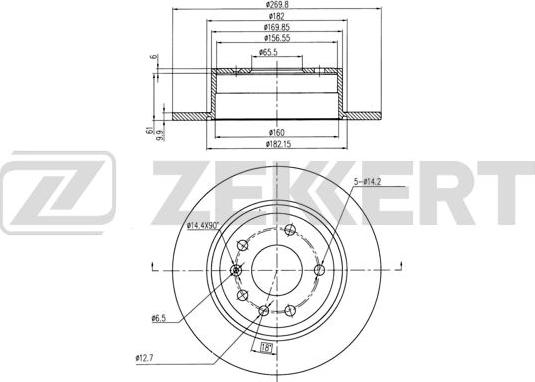 Zekkert BS-5981 - Brake Disc autospares.lv