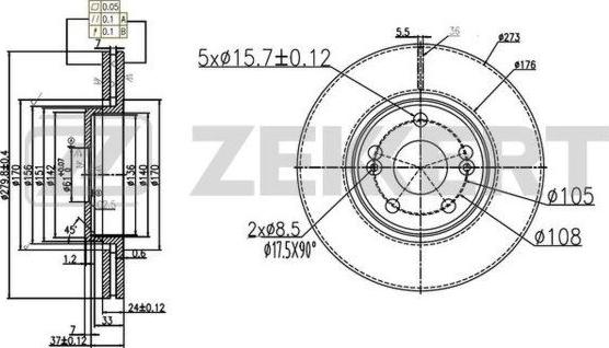 Zekkert BS-5931 - Brake Disc autospares.lv