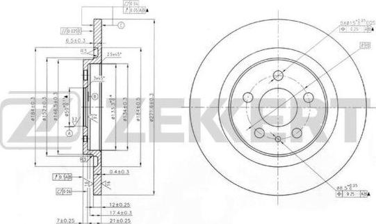 Zekkert BS-5938 - Brake Disc autospares.lv