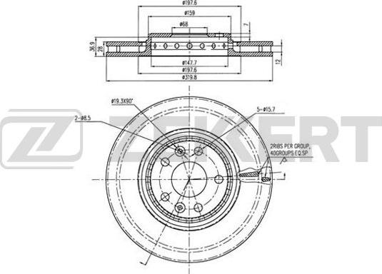 Zekkert BS-5975 - Brake Disc autospares.lv