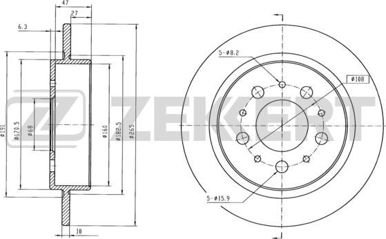 Zekkert BS-5977 - Brake Disc autospares.lv