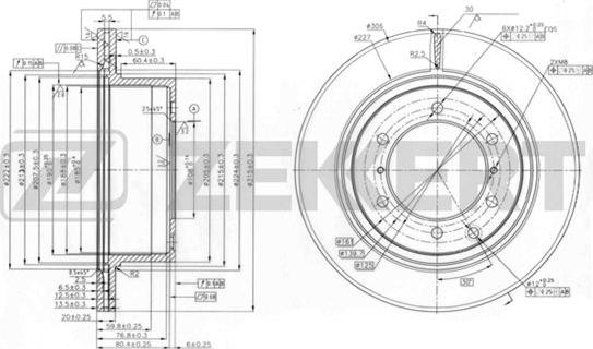 Zekkert BS-5499 - Brake Disc autospares.lv