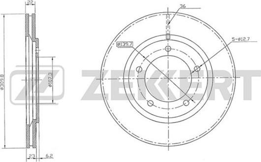 Zekkert BS-5496 - Brake Disc autospares.lv