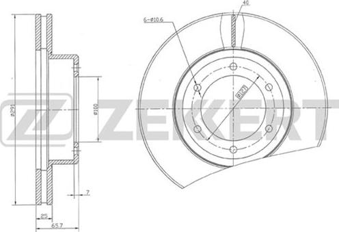 Zekkert BS-5497 - Brake Disc autospares.lv