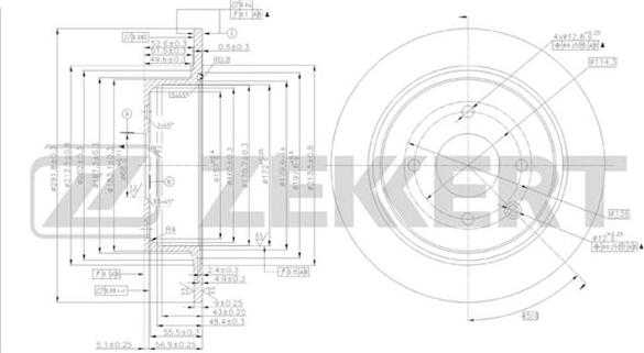 Zekkert BS-5468 - Brake Disc autospares.lv