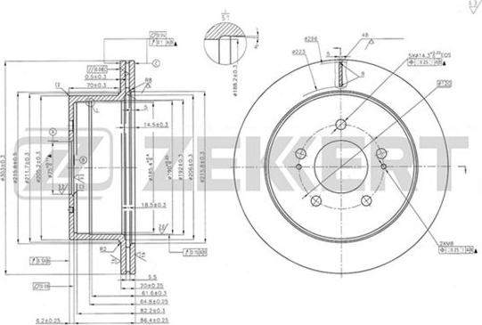 Zekkert BS-5409 - Brake Disc autospares.lv