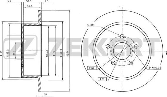 DJ Parts BD1410 - Brake Disc autospares.lv