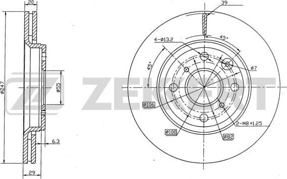 Zekkert BS-5415 - Brake Disc autospares.lv