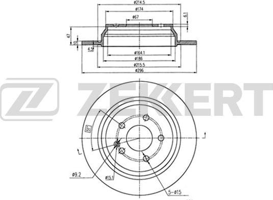 Zekkert BS-5417B - Brake Disc autospares.lv