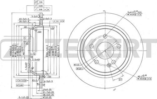 Zekkert BS-5417 - Brake Disc autospares.lv