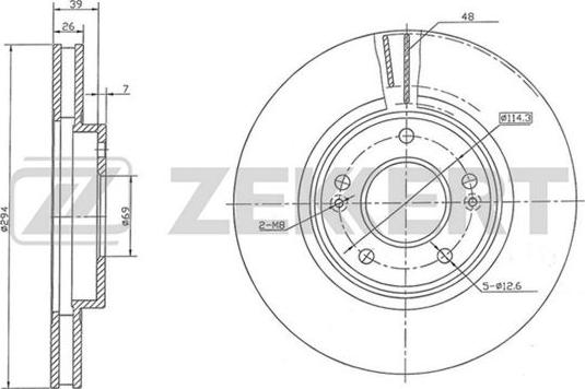 Zekkert BS-5480 - Brake Disc autospares.lv