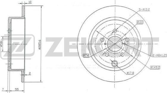 Zekkert BS-5439 - Brake Disc autospares.lv