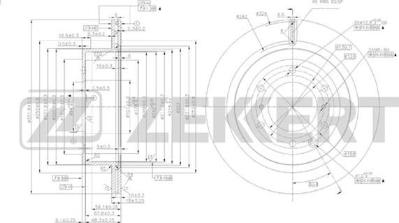 Zekkert BS-5434 - Brake Disc autospares.lv