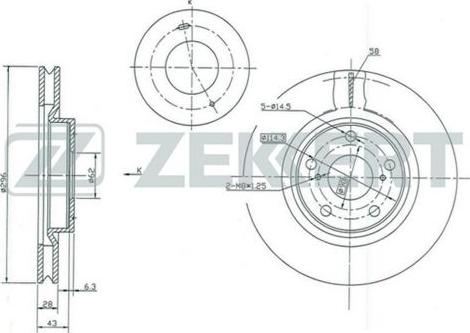 Zekkert BS-5430 - Brake Disc autospares.lv