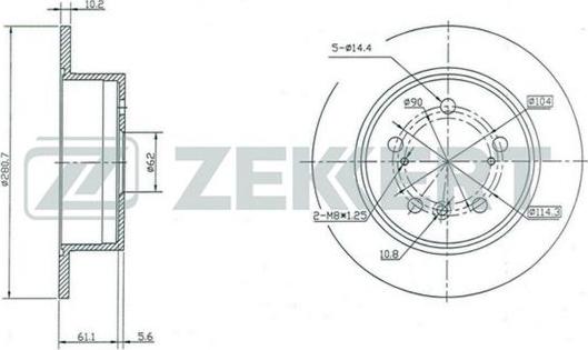 Zekkert BS-5431 - Brake Disc autospares.lv