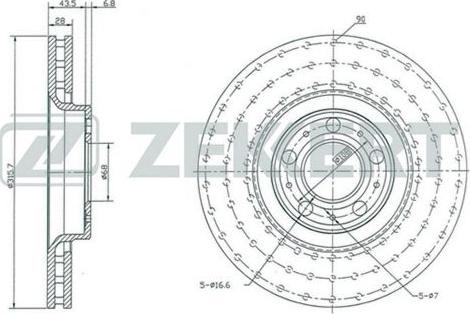 Zekkert BS-5429 - Brake Disc autospares.lv