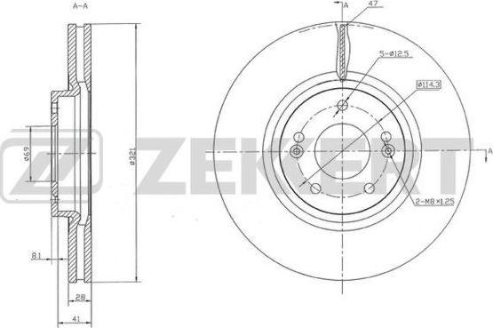 Zekkert BS-5426 - Brake Disc autospares.lv