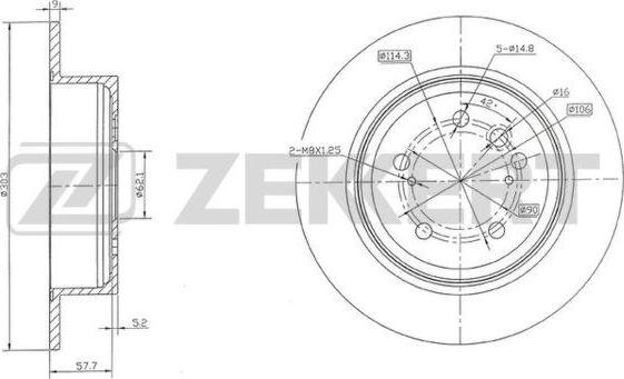 Zekkert BS-5472 - Brake Disc autospares.lv