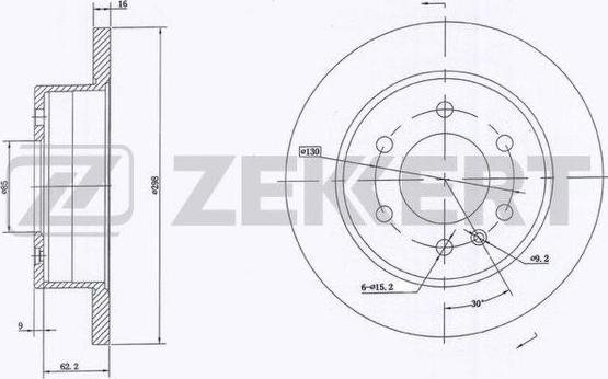 Zekkert BS-5599 - Brake Disc autospares.lv