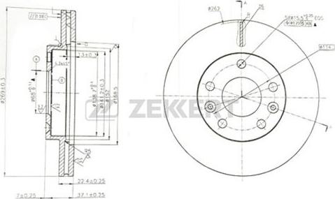 Zekkert BS-5594 - Brake Disc autospares.lv