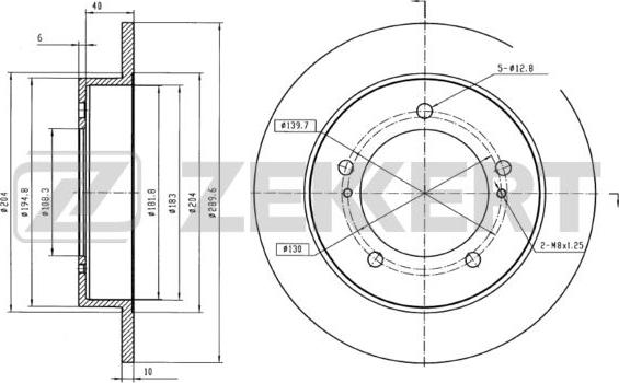 Zekkert BS-5592 - Brake Disc autospares.lv