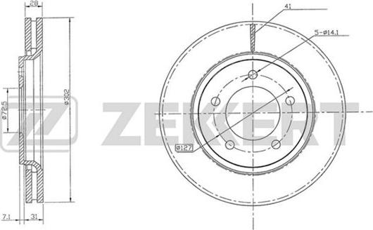 Zekkert BS-5505 - Brake Disc autospares.lv