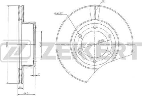 Zekkert BS-5501 - Brake Disc autospares.lv